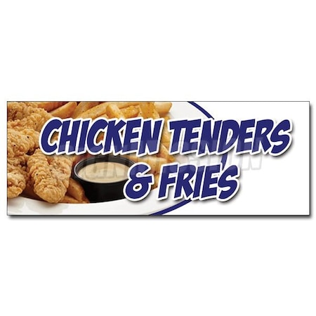 Signmission CHICKEN TENDERS & FRIESsticker fried hot fresh crispy special food, D-12 Chicken Tenders & Fries D-12 Chicken Tenders & Fries